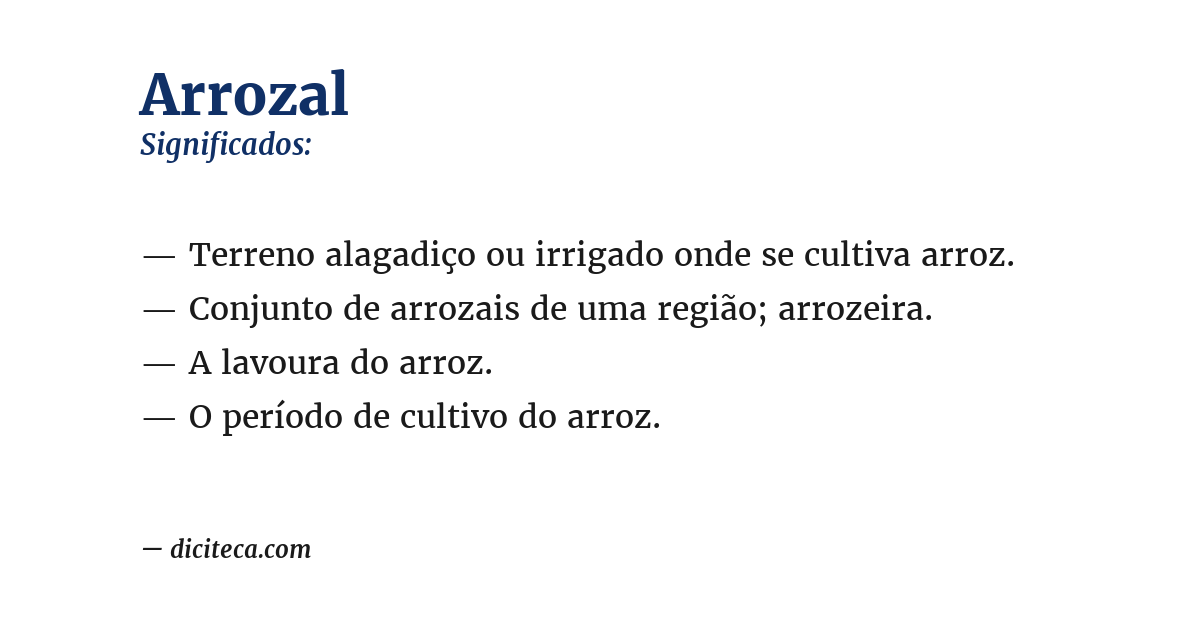 Significado de arrozal
