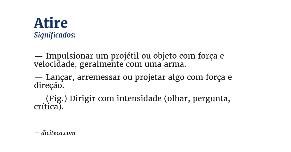 Significado de atire