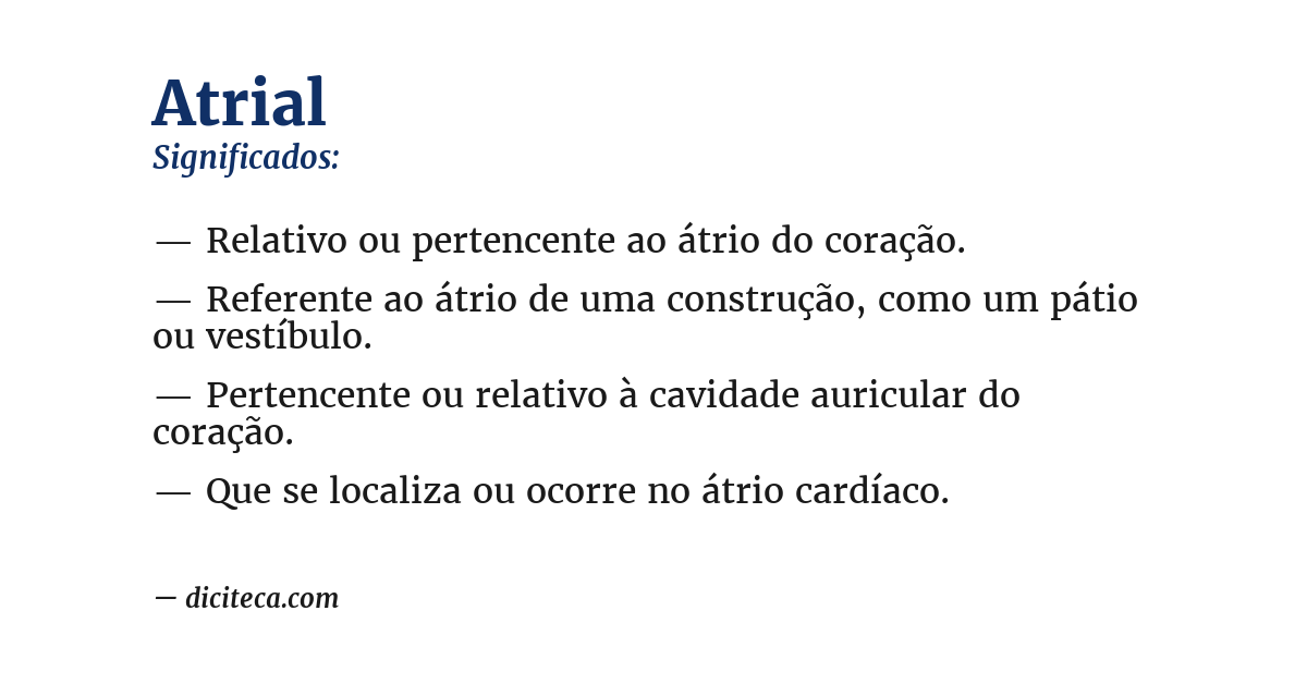 Significado de atrial