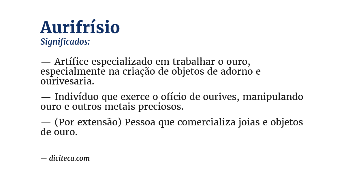 Significado de aurifrísio