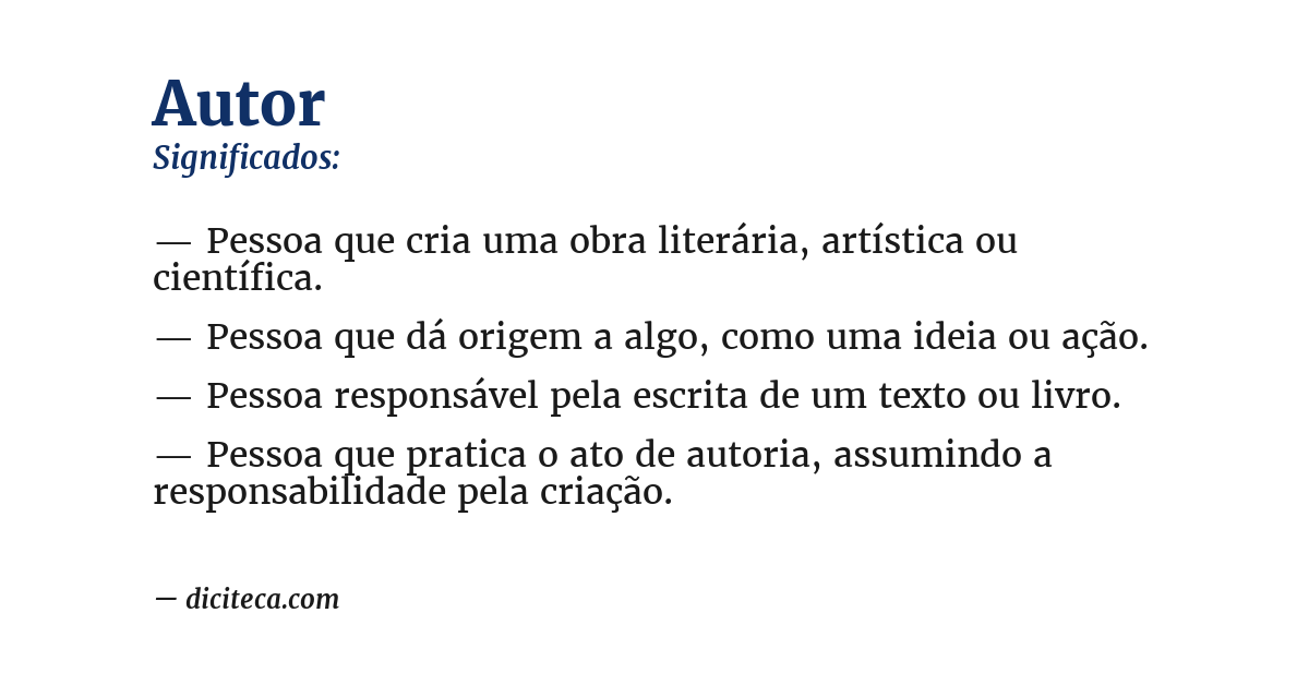 Significado de autor
