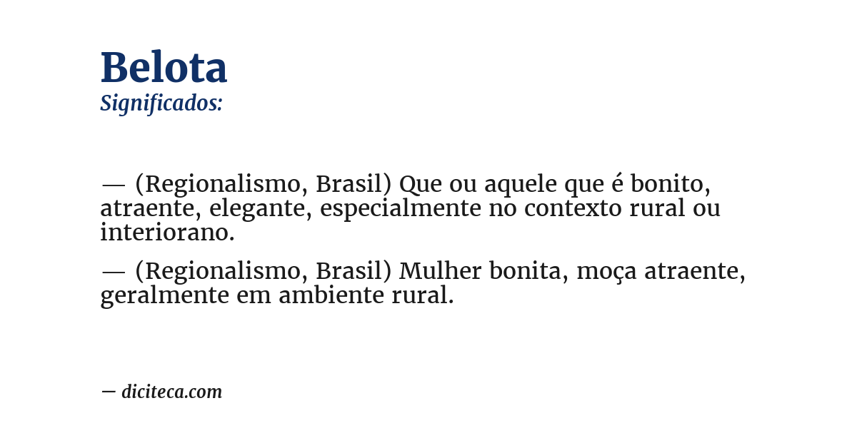 Significado de belota