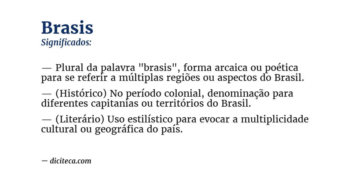 Significado de brasis