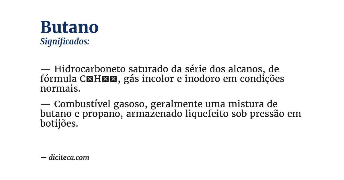 Significado de butano