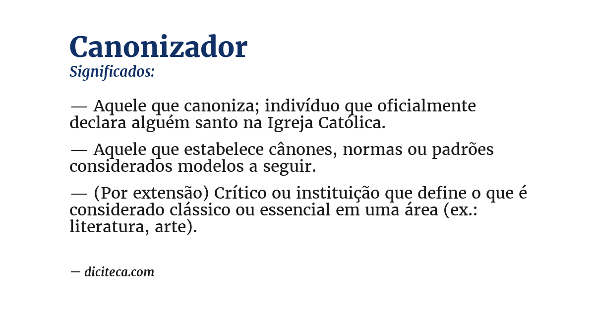 Significado de canonizador