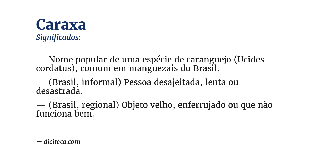 Significado de caraxa