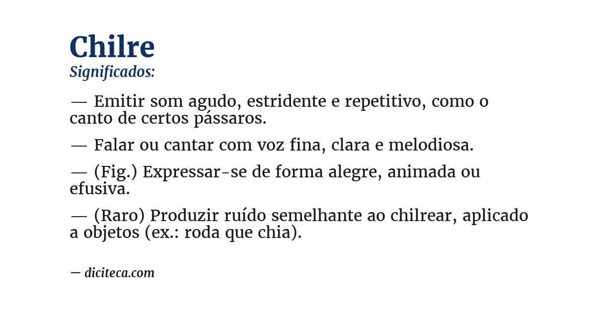 Significado de chilre