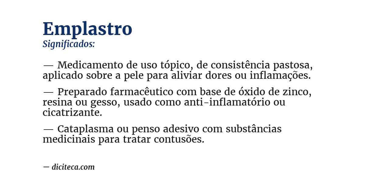 Significado de emplastro