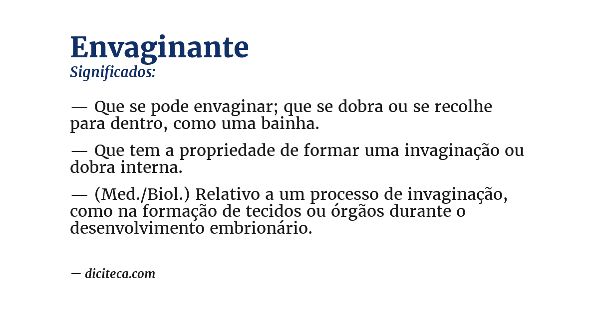 Significado de envaginante