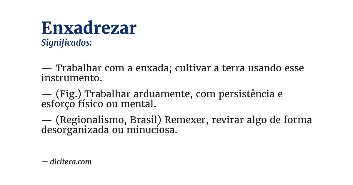 Significado de enxadrezar