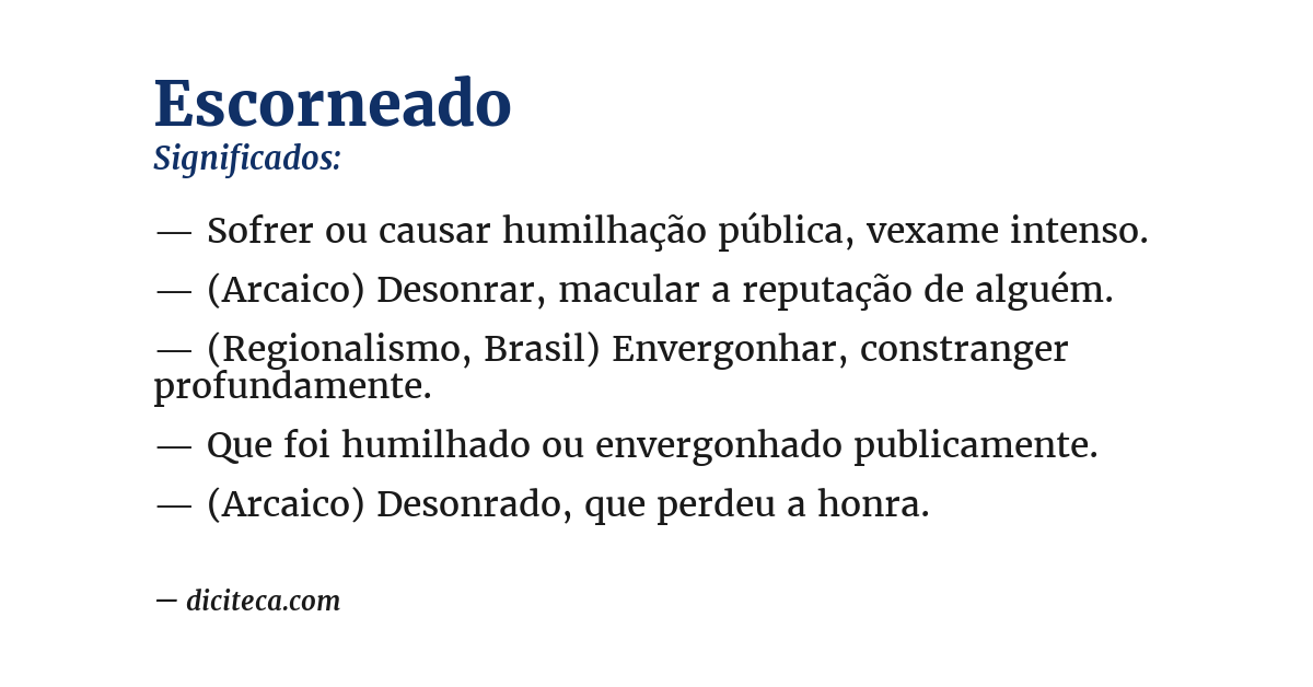 Significado de escorneado