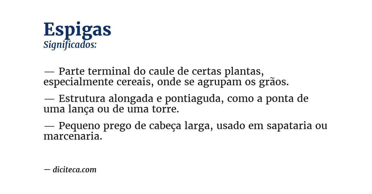 Significado de espigas