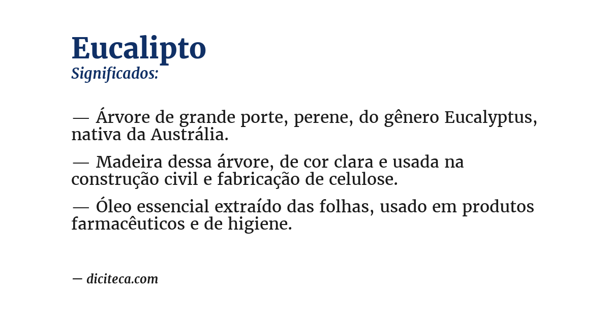 Significado de eucalipto
