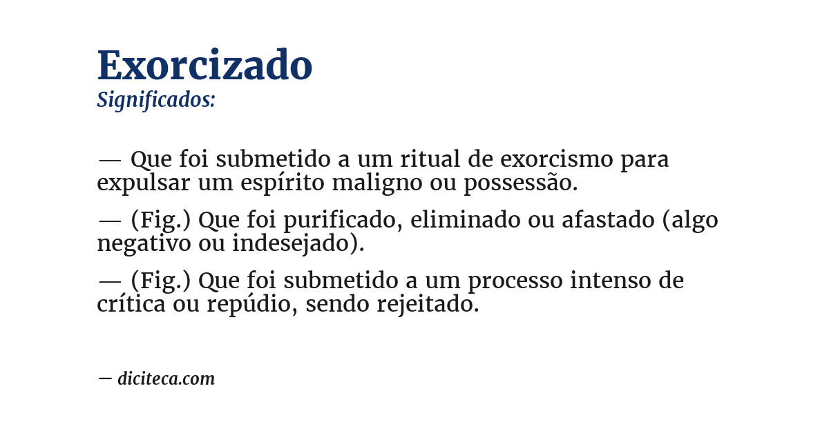 Significado de exorcizado