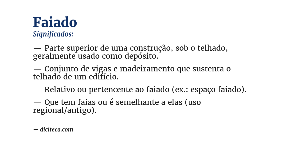Significado de faiado