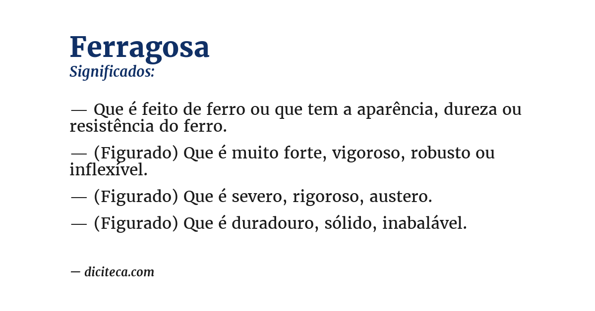 Significado de ferragosa