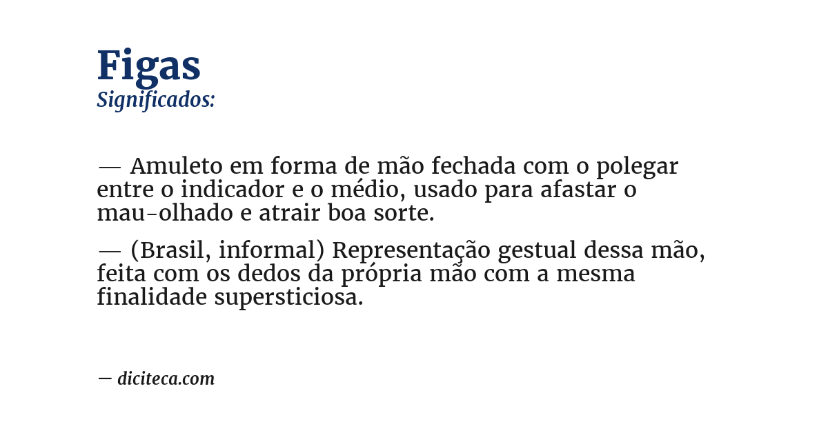 Significado de figas
