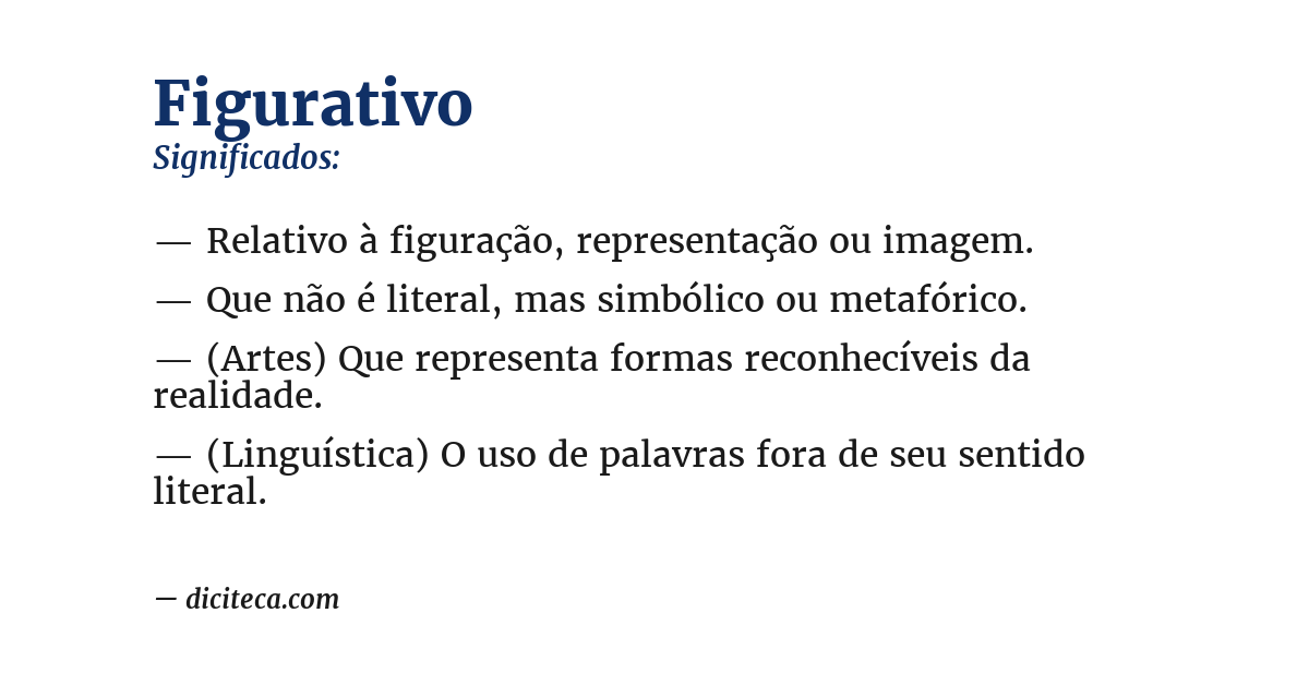 Significado de figurativo