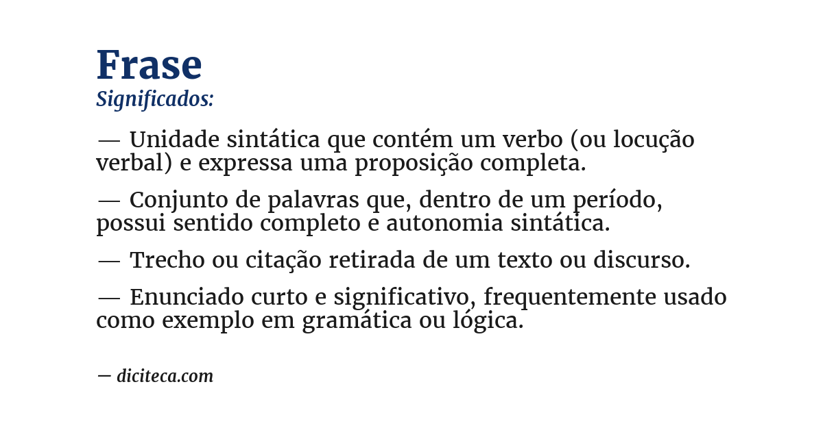 Significado de frase