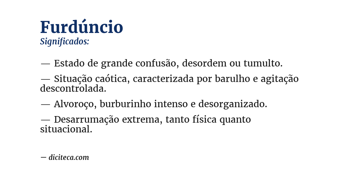 Significado de furdúncio