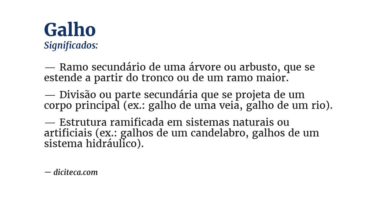 Significado de galho