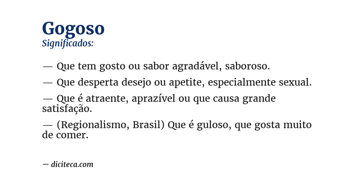 Significado de gogoso