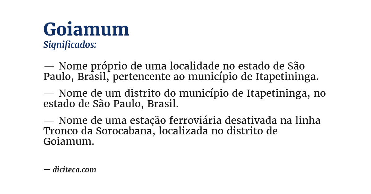 Significado de goiamum