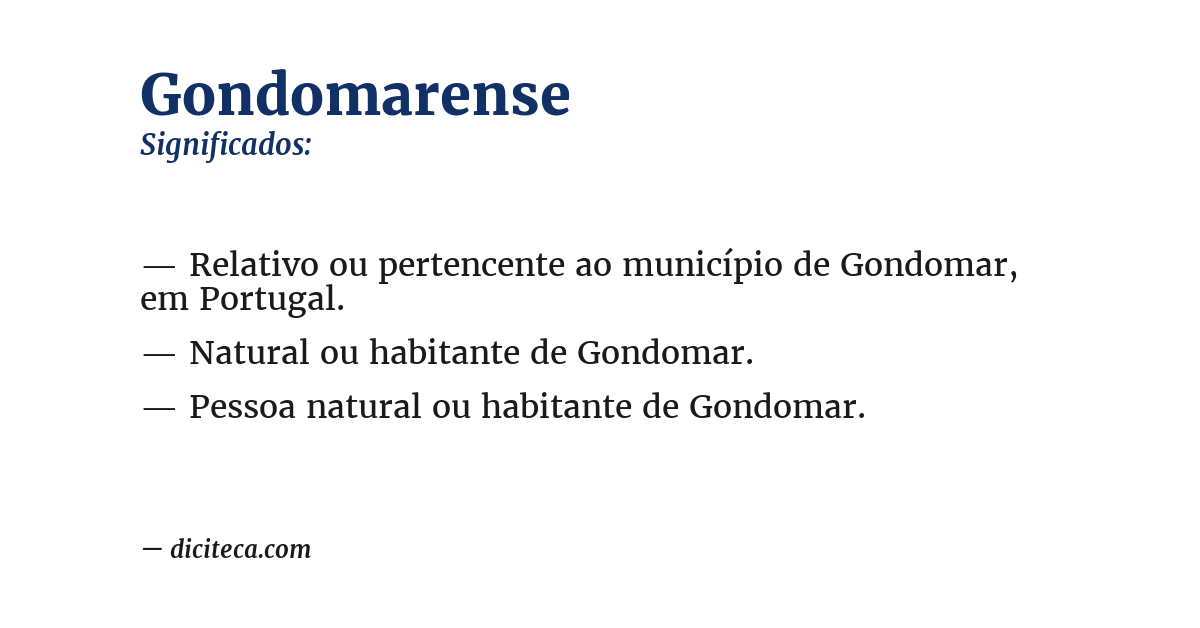 Significado de gondomarense