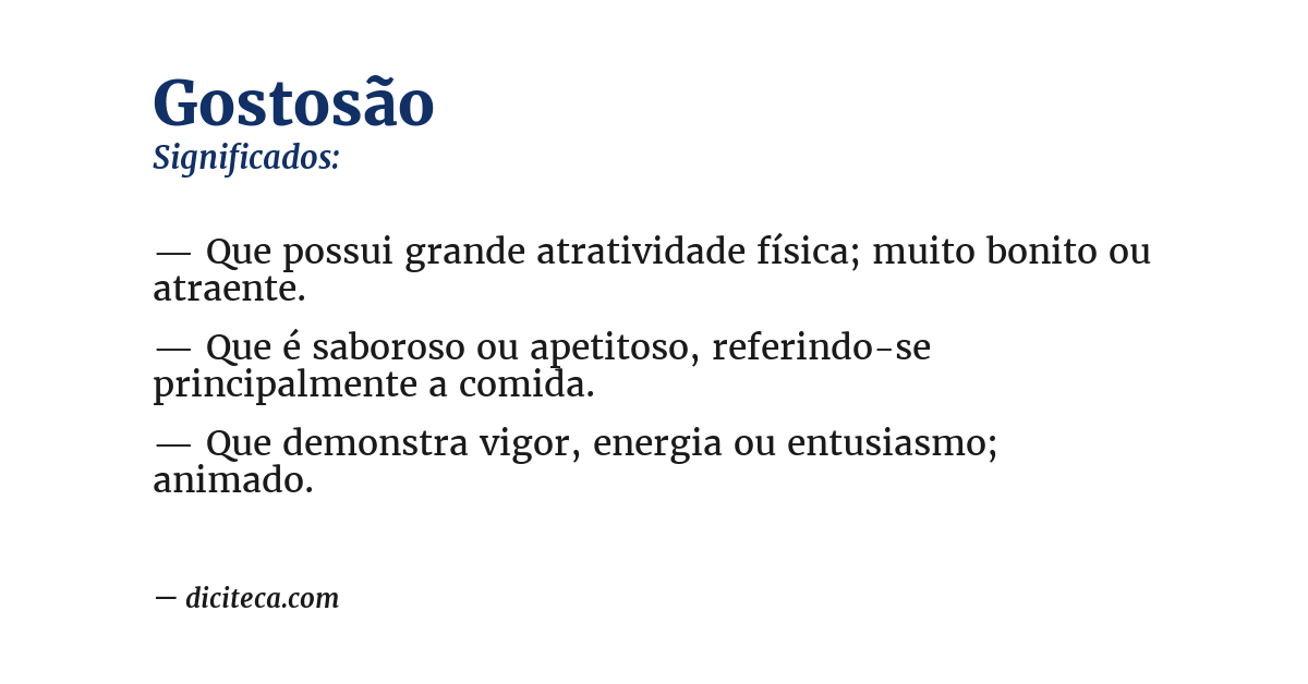 Significado de gostosão