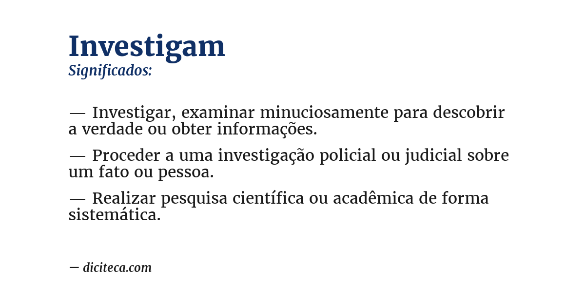 Significado de investigam