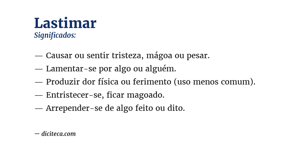Significado de lastimar