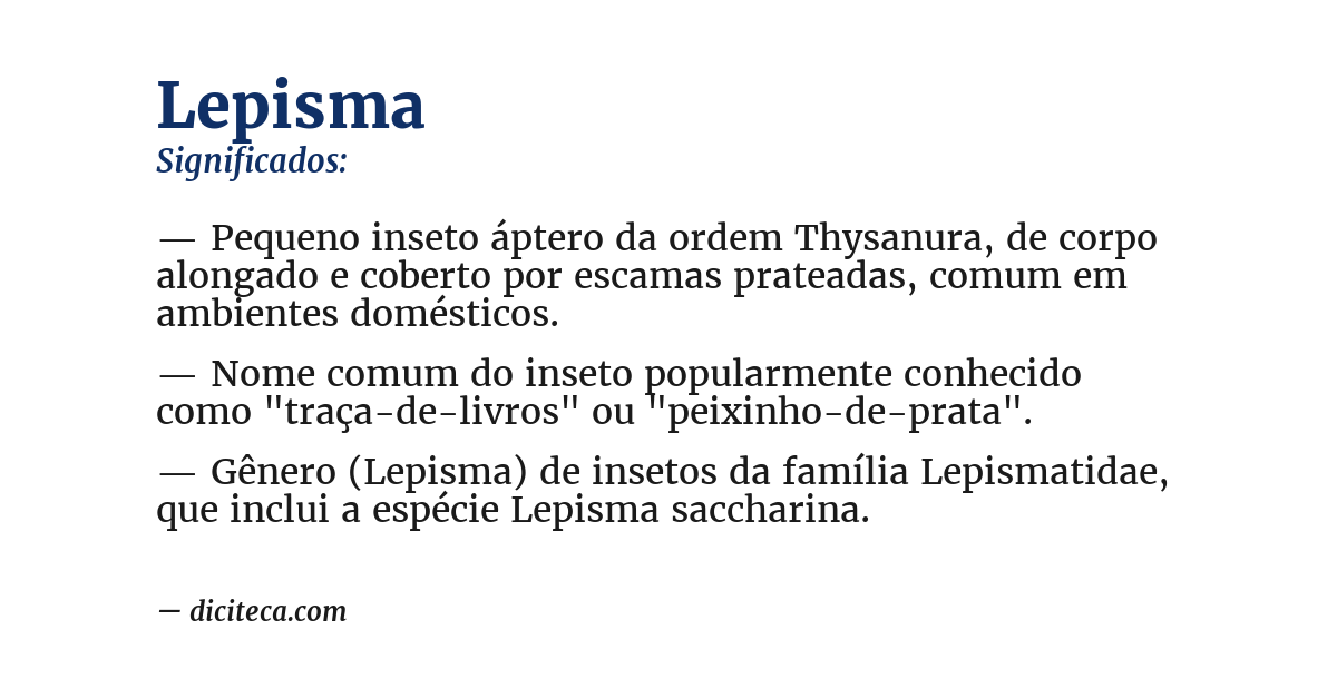 Significado de lepisma