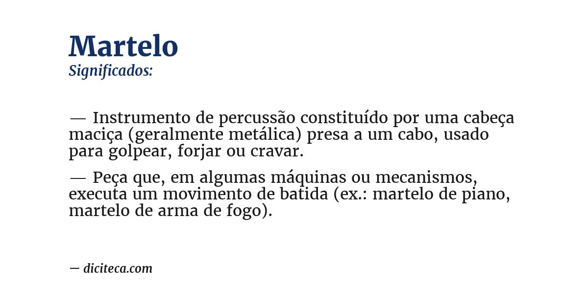 Significado de martelo