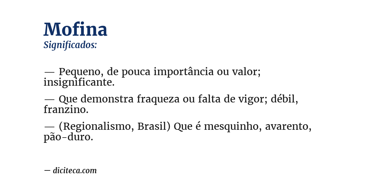 Significado de mofina