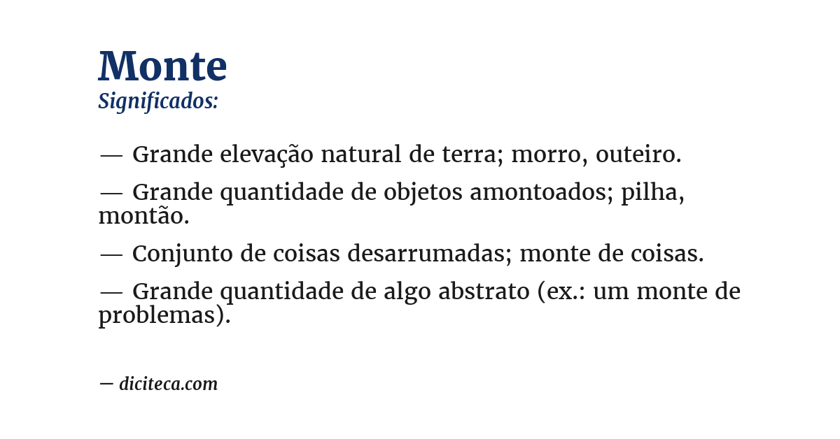 Significado de monte