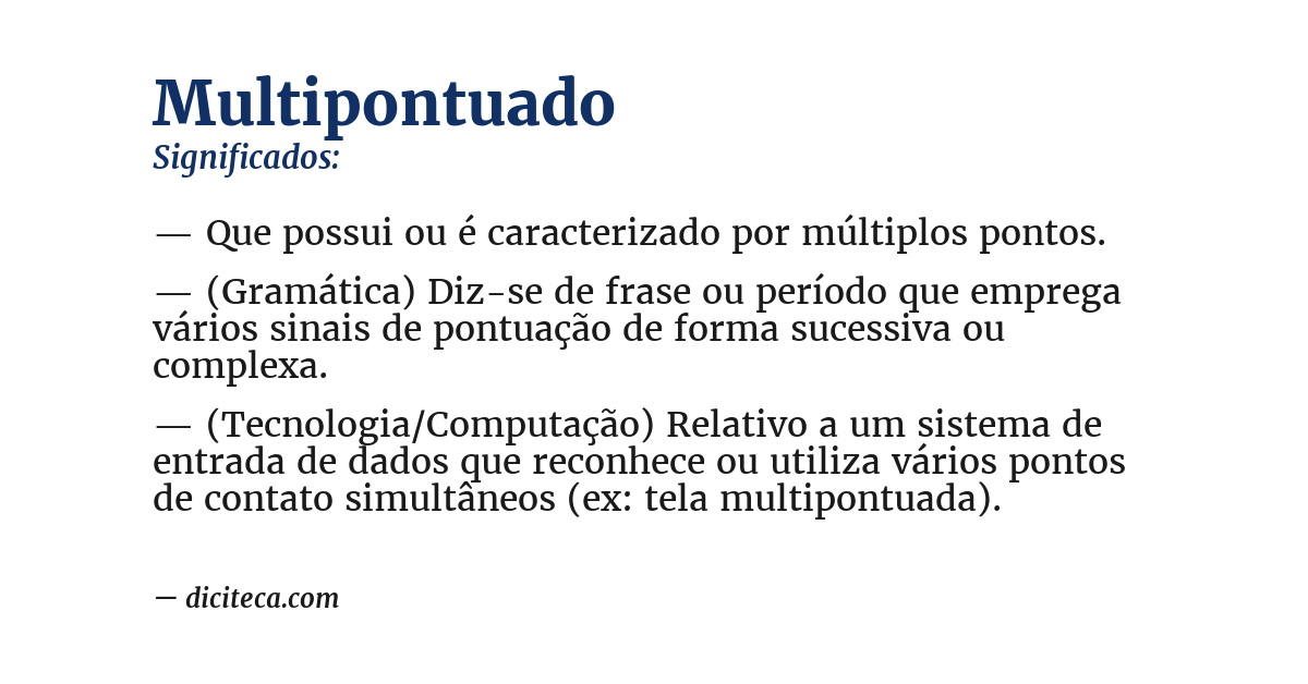 Significado de multipontuado