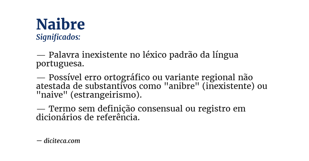 Significado de naibre