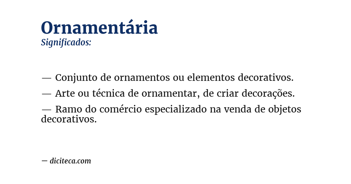 Significado de ornamentária