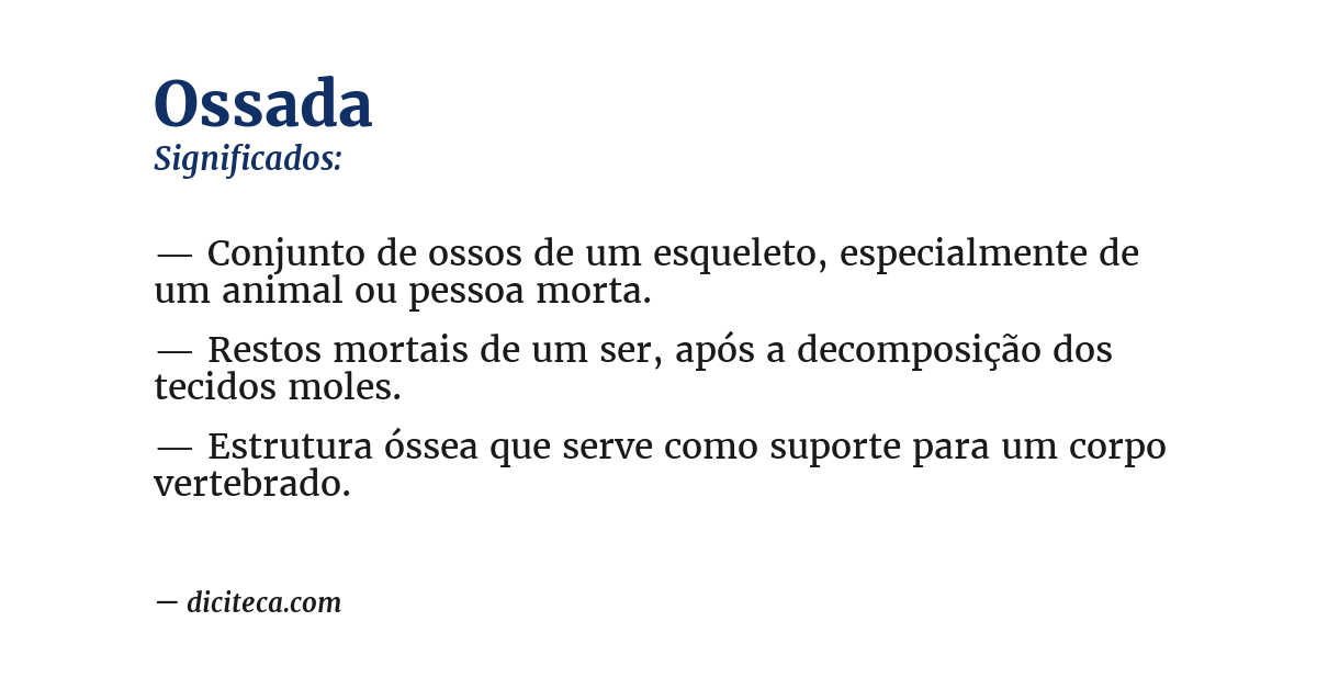 Significado de ossada