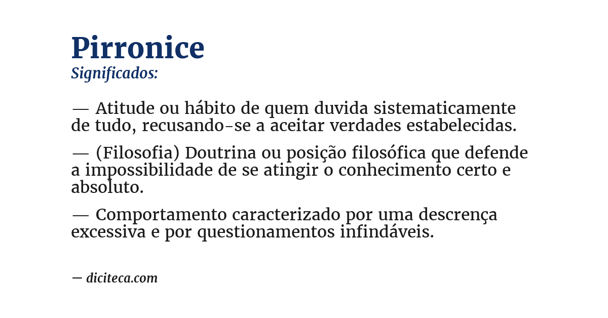 Significado de pirronice