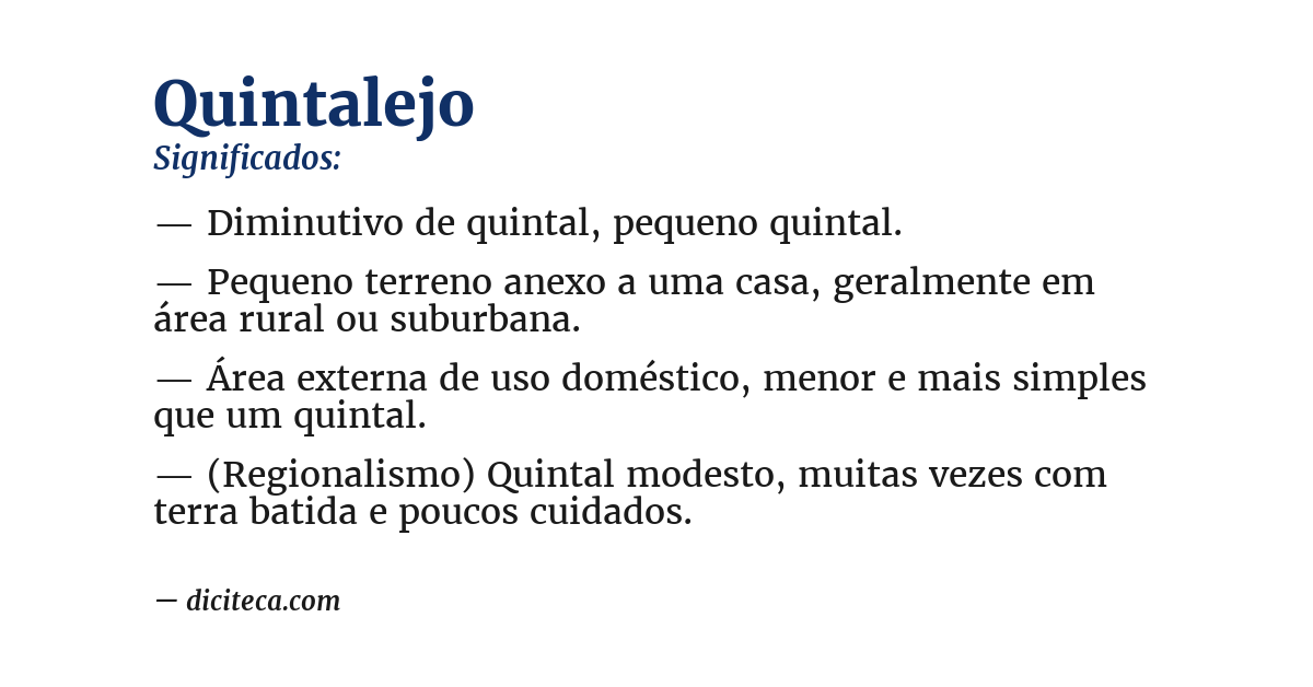 Significado de quintalejo