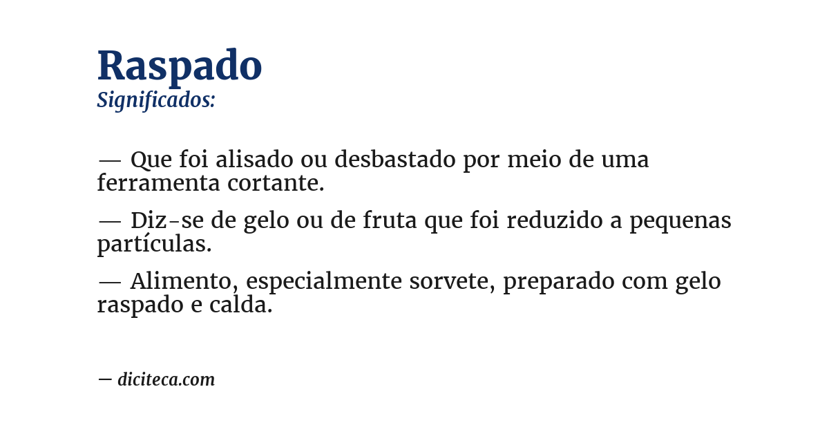 Significado de raspado