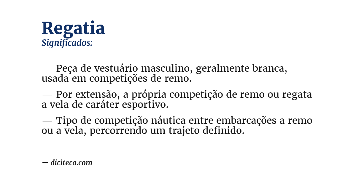 Significado de regatia