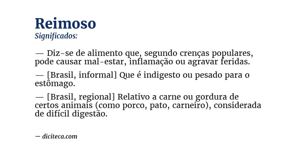 Significado de reimoso