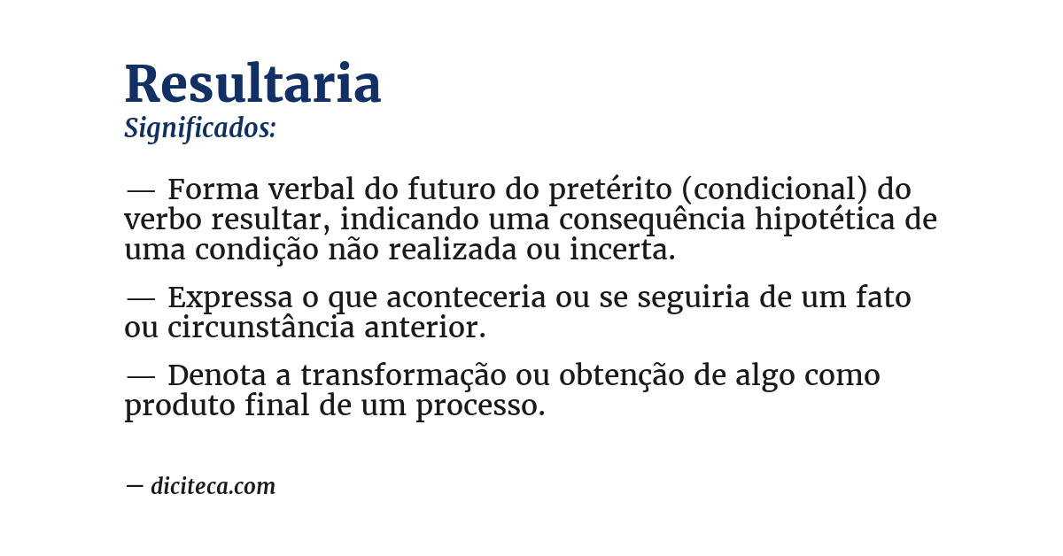 Significado de resultaria
