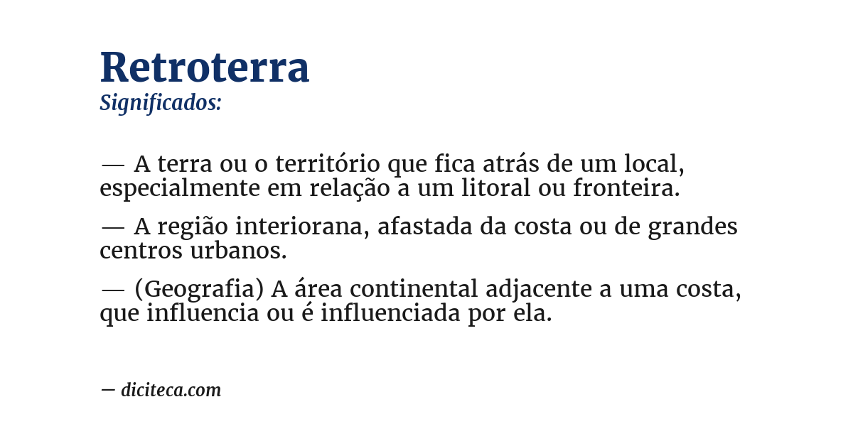 Significado de retroterra