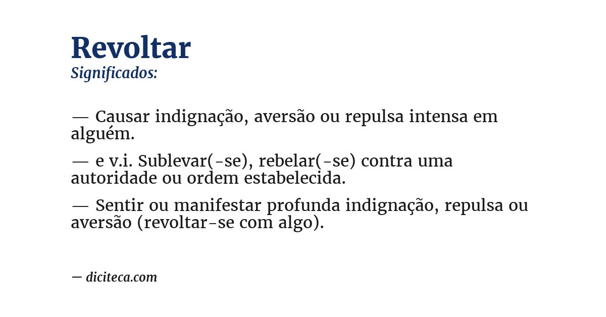 Significado de revoltar
