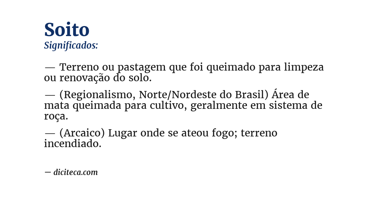 Significado de soito