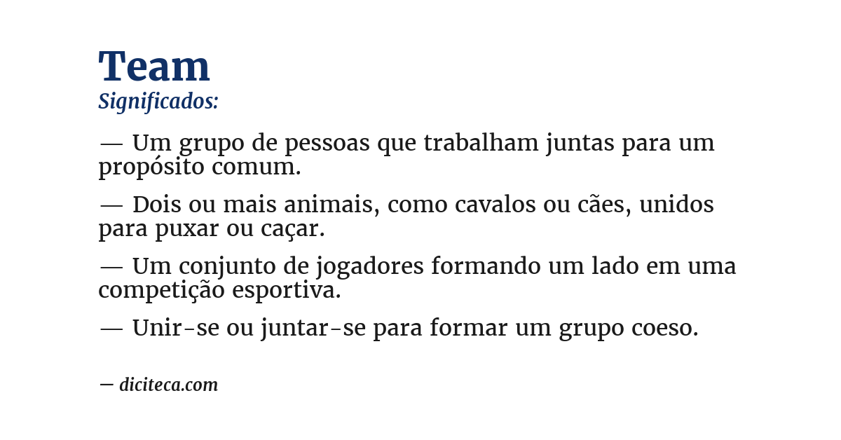 Significado de team