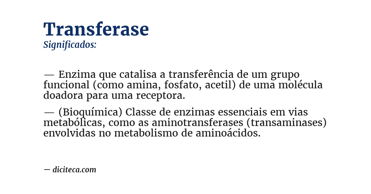 Significado de transferase